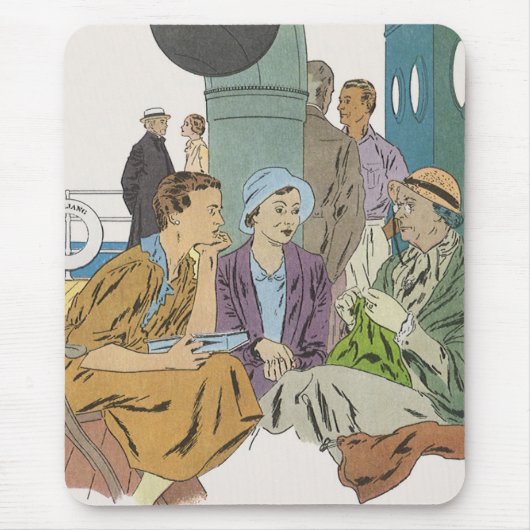  vakantie, passagiersschip op dek muismat (Voorkant)