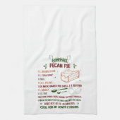Vakantie Pecan Pie Recept Kerstmis Theedoek (Verticaal)