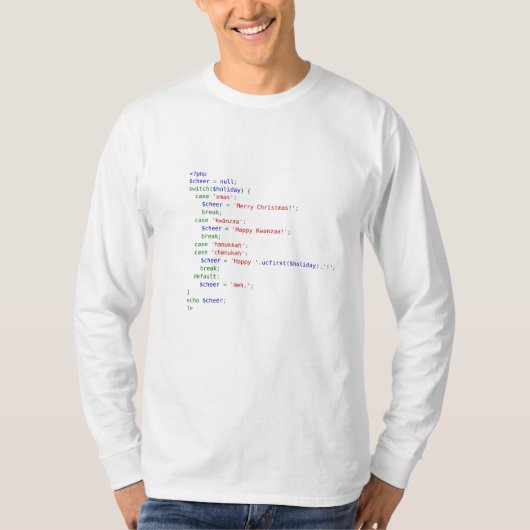 Vakantie.php T-shirt (Voorkant)