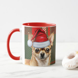 Vakantie Plaid Chihuahua Kerstman Hond Mok