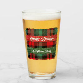 Vakantie Plaid Glass Tumbler