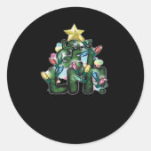 Vakantie plezier - Laten we deze kerstklassieker a Ronde Sticker (Voorkant)