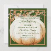 Vakantie Pompoen Thanksgiving Diner Uitnodiging (Voorkant)