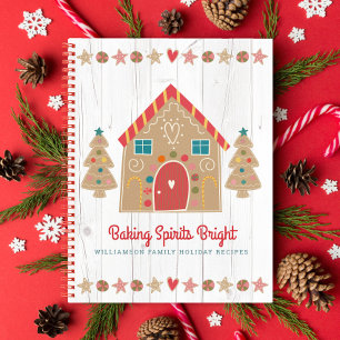 Vakantie Recept Kookboek Gingerbread Rustic Wood Notitieboek