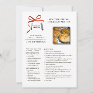 Vakantie recepten Mincemeat Muffins Kerst Kaart