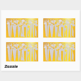 VAKANTIE RECHTHOEKIGE STICKER