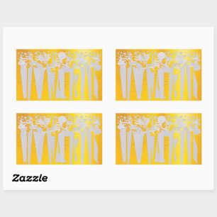 VAKANTIE RECHTHOEKIGE STICKER