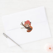 Vakantie Red Panda Ronde Sticker (Envelop)