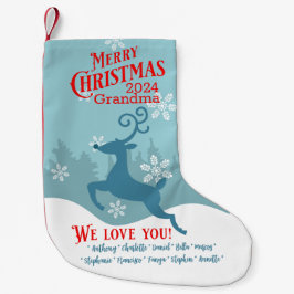 Vakantie rendier gepersonaliseerde kerstkous kleine kerstsok