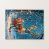 Vakantie Rendieren Spel Puzzel Legpuzzel (Horizontaal)