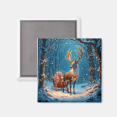 Vakantie rendiermagneet magneet (Voorkant / Achterkant)