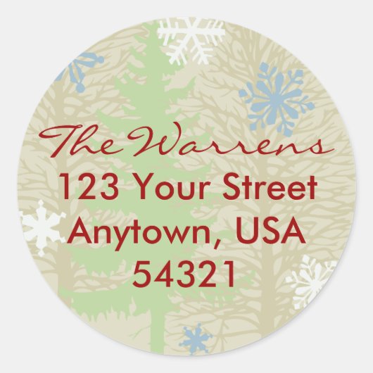 Vakantie retour adres label Sjabloon (Voorkant)