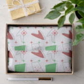 Vakantie Retro Atomic Pattern op wit Tissuepapier (Geschenk)