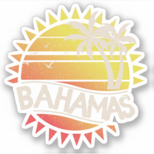 Vakantie Retro Bahamas Sticker  Cruise