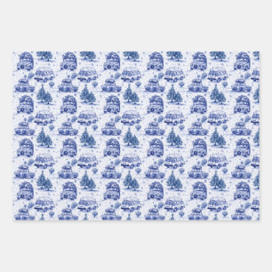 Vakantie Road Trip Kerst Wrapping 3 kleuren Inpakpapier Vel