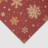 Vakantie rode en gouden sneeuwvlokken tissuepapier (Detail)