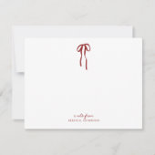 Vakantie Rode Strepen en Bow Note Kaart (Voorkant)