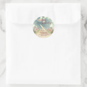 Vakantie rollende pin & whisk chef script bakkerij ronde sticker (Tas)