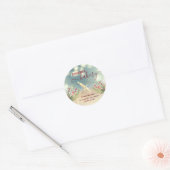 Vakantie rollende pin & whisk chef script bakkerij ronde sticker (Envelop)