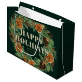 Vakantie Rustieke Pine Gedroogd Sinaasappel Waterv Groot Cadeauzakje (Voorkant Gekanteld)