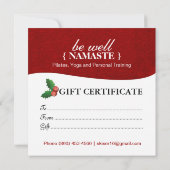 Vakantie - Salon and Spa Cadeaucertificaat (Achterkant)