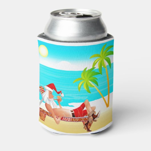 vakantie santa claus blikjeskoeler (Blikje Achterkant)