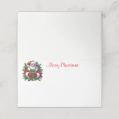 Vakantie Santa Naam Place Card (Buitenkant ongevouwen)