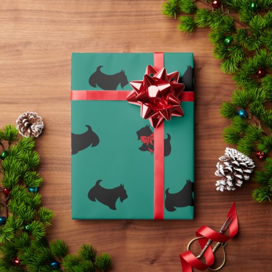 Vakantie Scottish Terriers inpakpapier (Feestdagen Geschenken)