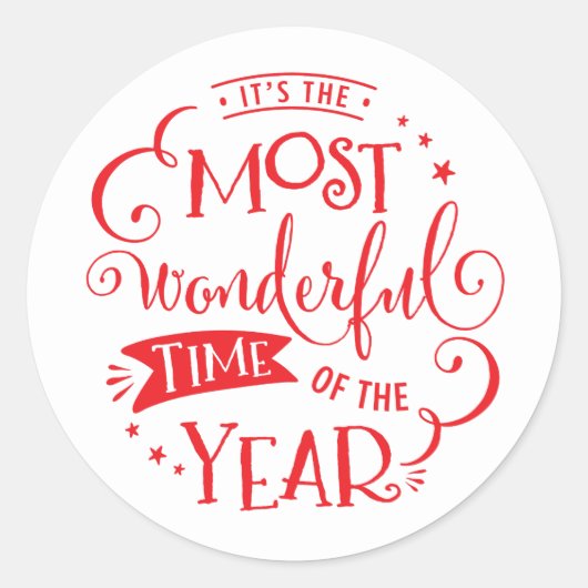 VAKANTIE SEAL de mooiste tijd van het jaar Ronde Sticker (Voorkant)