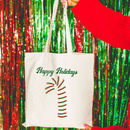 Vakantie Seizoen Artistieke Candy Cane Groeten Tote Bag