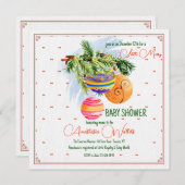 Vakantie Seizoen Square uitnodiging (Voorkant / Achterkant)