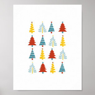 Vakantie Seizoen, Vrolijk Kerstfeest, Kerstboom Poster