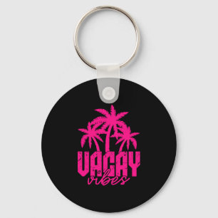 Vakantie sfeer palmbomen retro vintage strand zome sleutelhanger
