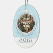 Vakantie Sneeuwman Afbeelding Ornament (Links)