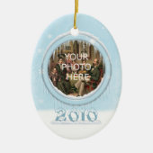 Vakantie Sneeuwman Afbeelding Ornament (Voorkant)