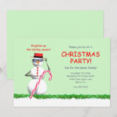 Vakantie Sneeuwman Kerstfeest Kaart (Voorkant / Achterkant)