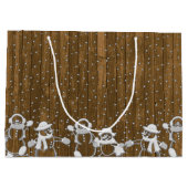 Vakantie sneeuwpoppen large cadeautasje (Achterkant)