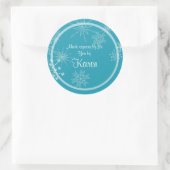 Vakantie Sneeuwvlok Gift Sticker (Tas)