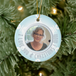 Vakantie sneeuwvlok Kerst Gezicht Ornament