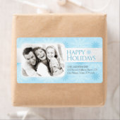 Vakantie Sneeuwvlokken fotolabel Etiket (Insitu)