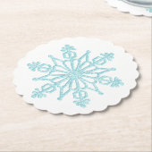 Vakantie Snowflake Papier Onderzetters (Gekanteld)