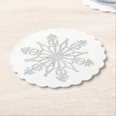 Vakantie Snowflake Papier Onderzetters (Gekanteld)