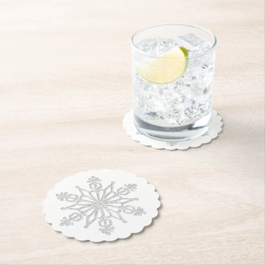 Vakantie Snowflake Papier Onderzetters (Insitu)
