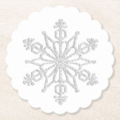 Vakantie Snowflake Papier Onderzetters (Voorkant)