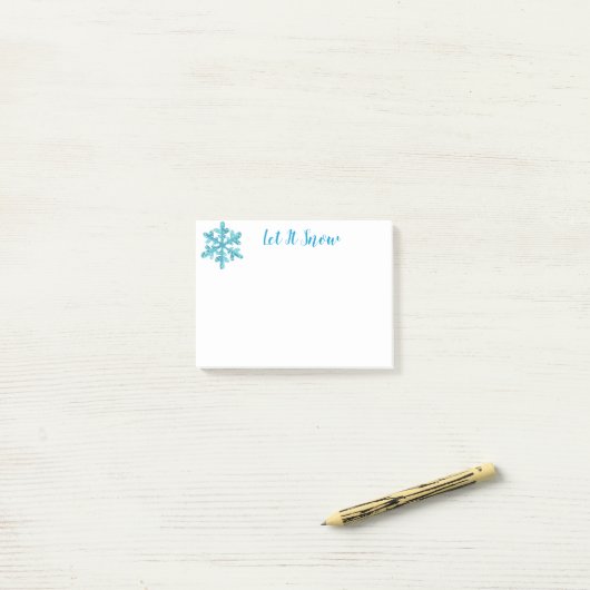 Vakantie Snowflake Post Post-it® Notes (Op bureau)