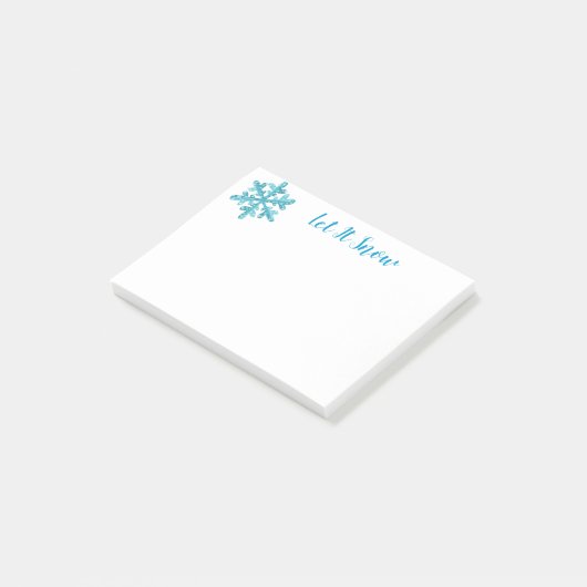 Vakantie Snowflake Post Post-it® Notes (Schuin)