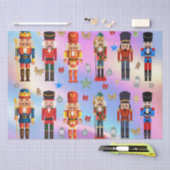 vakantie speelgoed soldier Nutcracker patroon holo Tissuepapier (Craft)