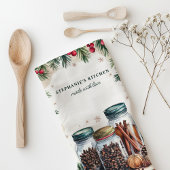 Vakantie Spice Jars Gepersonaliseerde Kerst Theedoek