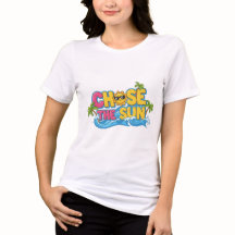 Vakantie Stemming Chase the Sun Cartoon Dames T-Sh