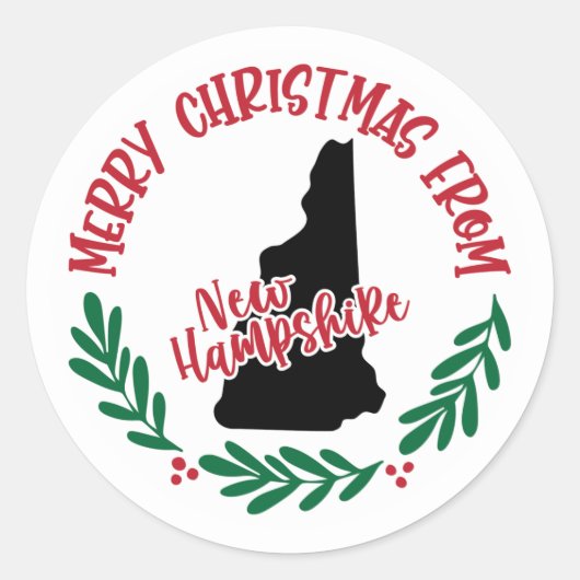 Vakantie Sticker uit New Hampshire (Voorkant)